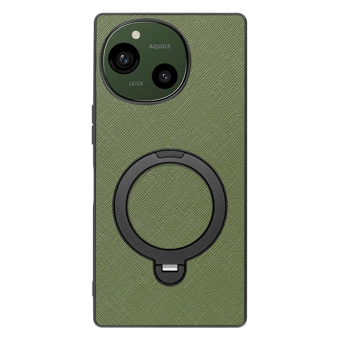 [ LOOF CASUAL MAG-RING Series ] AQUOS R9 / R10 SH-51E SH-51F スマホケース 背面 ケース カバー ハードケース マグネット内蔵の薄型多機能リング付 スタンド [ AQUOS R9 / R10 ]