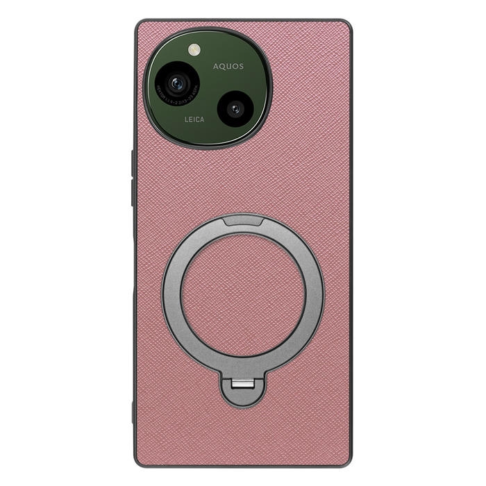 [ LOOF CASUAL MAG-RING Series ] AQUOS R9 / R10 SH-51E SH-51F スマホケース 背面 ケース カバー ハードケース マグネット内蔵の薄型多機能リング付 スタンド [ AQUOS R9 / R10 ]