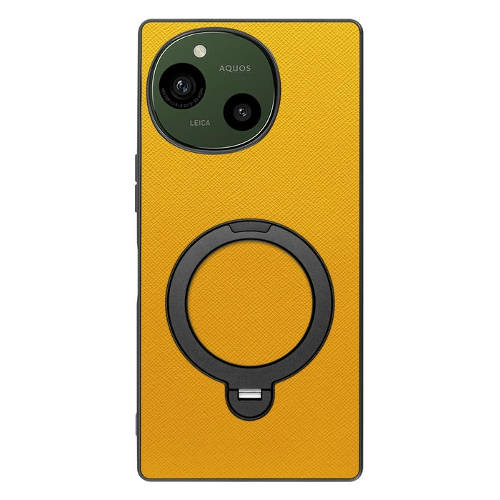 [ LOOF CASUAL MAG-RING Series ] AQUOS R9 / R10 SH-51E SH-51F スマホケース 背面 ケース カバー ハードケース マグネット内蔵の薄型多機能リング付 スタンド [ AQUOS R9 / R10 ]