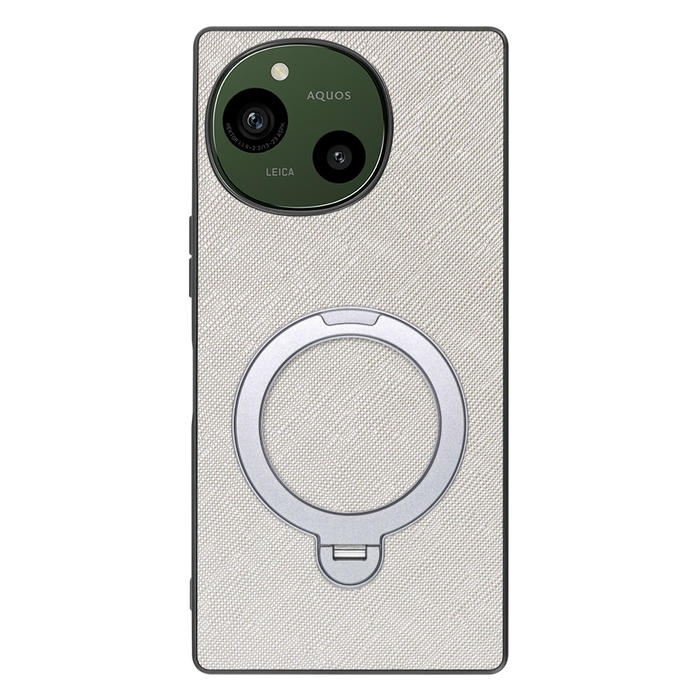 [ LOOF CASUAL MAG-RING Series ] AQUOS R9 / R10 SH-51E SH-51F スマホケース 背面 ケース カバー ハードケース マグネット内蔵の薄型多機能リング付 スタンド [ AQUOS R9 / R10 ]