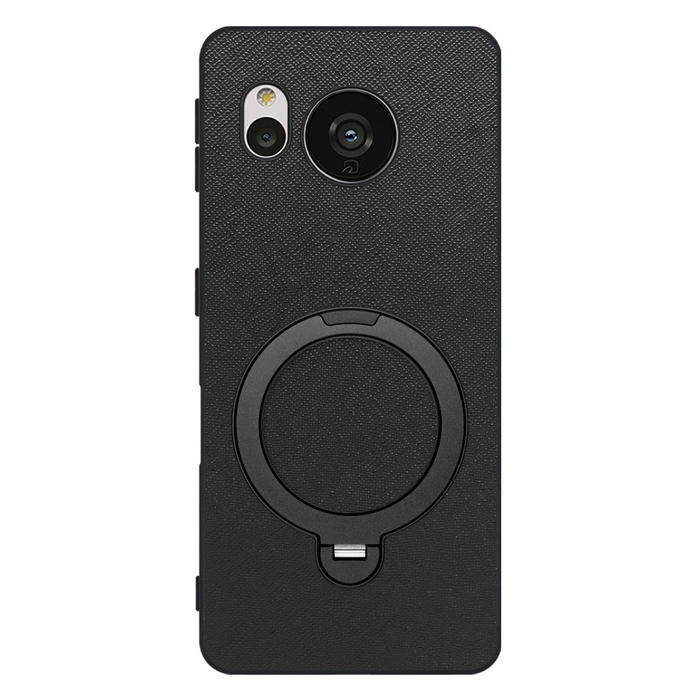 [ LOOF CASUAL MAG-RING Series ] AQUOS sense7 sense 7 スマホケース 背面 ケース カバー ハードケース マグネット内蔵の薄型多機能リング付 スタンド [ AQUOS sense7 ]