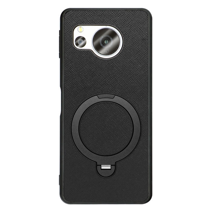 [ LOOF CASUAL MAG-RING Series ] AQUOS sense8 SH-54D / SHG11 sense 8 スマホケース 背面 ケース カバー ハードケース マグネット内蔵の薄型多機能リング付 スタンド [ AQUOS sense8 ]