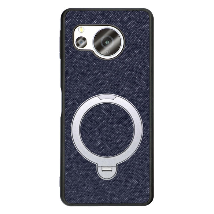[ LOOF CASUAL MAG-RING Series ] AQUOS sense8 SH-54D / SHG11 sense 8 スマホケース 背面 ケース カバー ハードケース マグネット内蔵の薄型多機能リング付 スタンド [ AQUOS sense8 ]