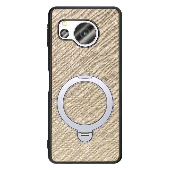 [ LOOF CASUAL MAG-RING Series ] AQUOS sense8 SH-54D / SHG11 sense 8 スマホケース 背面 ケース カバー ハードケース マグネット内蔵の薄型多機能リング付 スタンド [ AQUOS sense8 ]