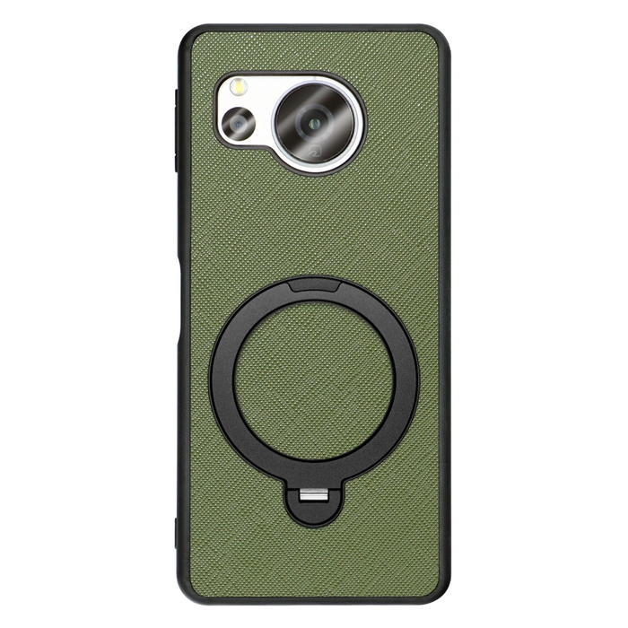 [ LOOF CASUAL MAG-RING Series ] AQUOS sense8 SH-54D / SHG11 sense 8 スマホケース 背面 ケース カバー ハードケース マグネット内蔵の薄型多機能リング付 スタンド [ AQUOS sense8 ]