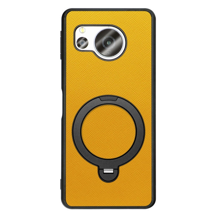 [ LOOF CASUAL MAG-RING Series ] AQUOS sense8 SH-54D / SHG11 sense 8 スマホケース 背面 ケース カバー ハードケース マグネット内蔵の薄型多機能リング付 スタンド [ AQUOS sense8 ]