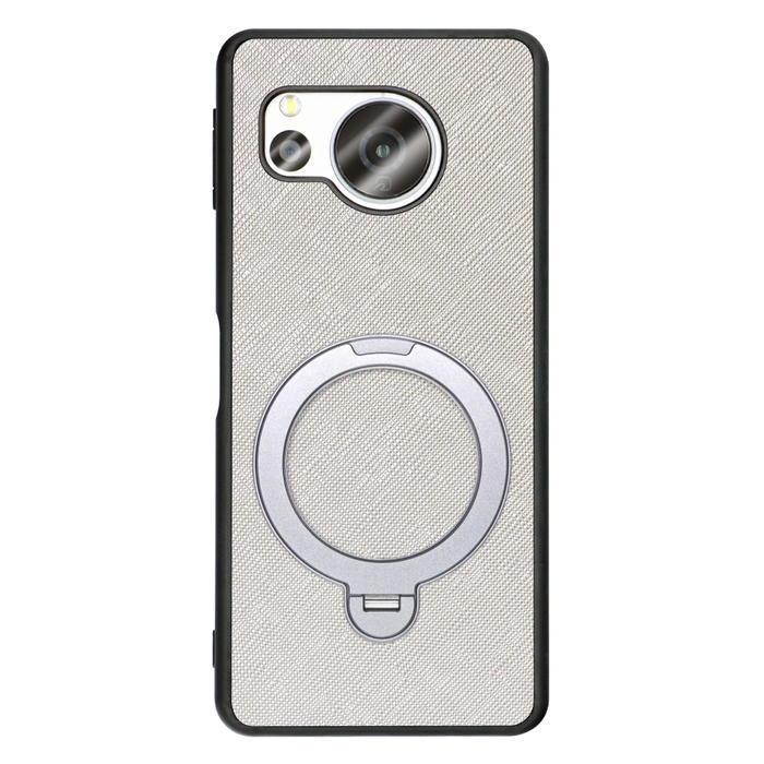 [ LOOF CASUAL MAG-RING Series ] AQUOS sense8 SH-54D / SHG11 sense 8 スマホケース 背面 ケース カバー ハードケース マグネット内蔵の薄型多機能リング付 スタンド [ AQUOS sense8 ]