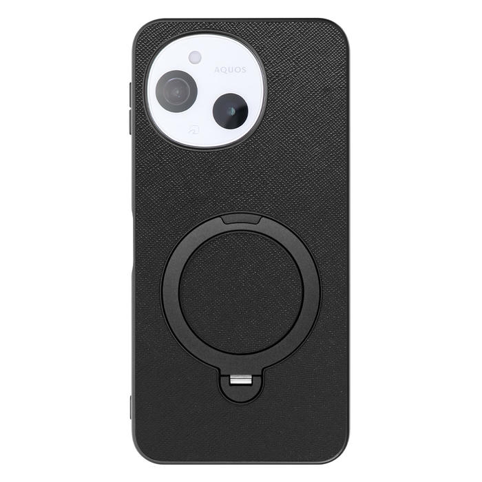 [ LOOF CASUAL MAG-RING Series ] AQUOS sense9 SH-53E SHG14 SH-M2 SH-53F SH-M33 スマホケース 背面 ケース カバー ハードケース マグネット内蔵の薄型多機能リング付 スタンド [ AQUOS sense9 / sense10 ]