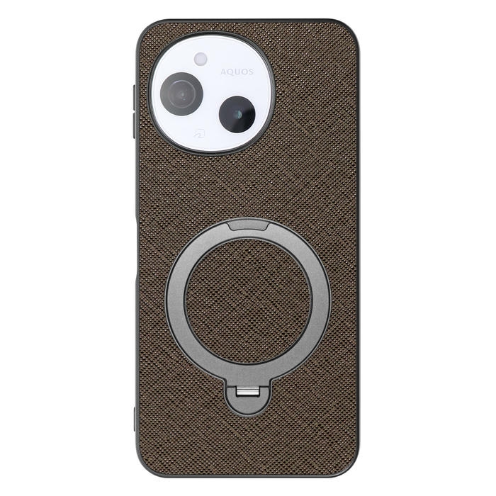[ LOOF CASUAL MAG-RING Series ] AQUOS sense9 SH-53E SHG14 SH-M2 SH-53F SH-M33 スマホケース 背面 ケース カバー ハードケース マグネット内蔵の薄型多機能リング付 スタンド [ AQUOS sense9 / sense10 ]