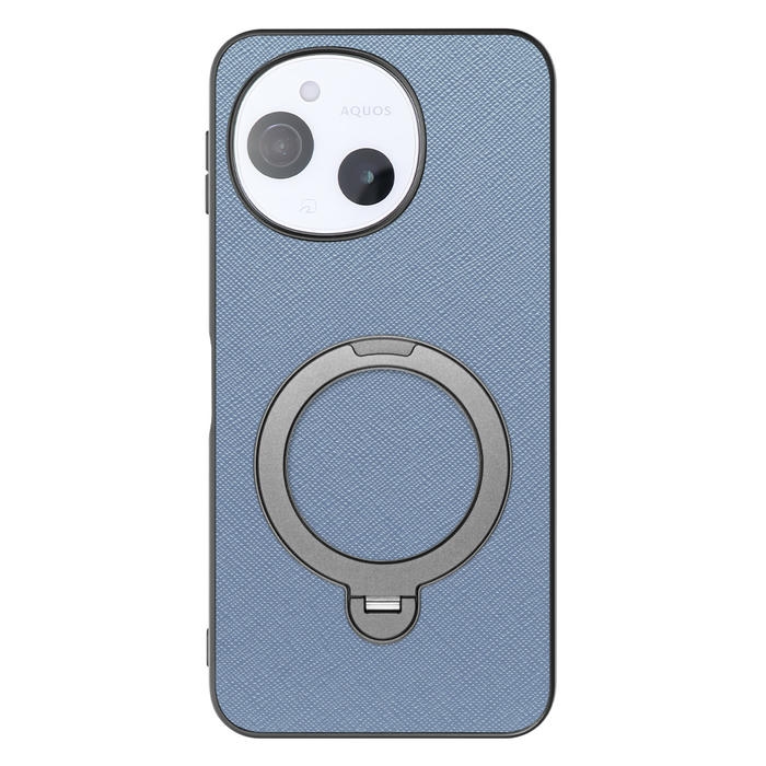 [ LOOF CASUAL MAG-RING Series ] AQUOS sense9 SH-53E SHG14 SH-M2 SH-53F SH-M33 スマホケース 背面 ケース カバー ハードケース マグネット内蔵の薄型多機能リング付 スタンド [ AQUOS sense9 / sense10 ]