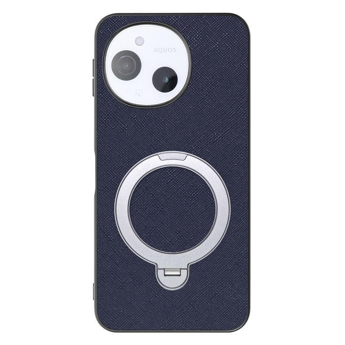 [ LOOF CASUAL MAG-RING Series ] AQUOS sense9 SH-53E SHG14 SH-M2 SH-53F SH-M33 スマホケース 背面 ケース カバー ハードケース マグネット内蔵の薄型多機能リング付 スタンド [ AQUOS sense9 / sense10 ]