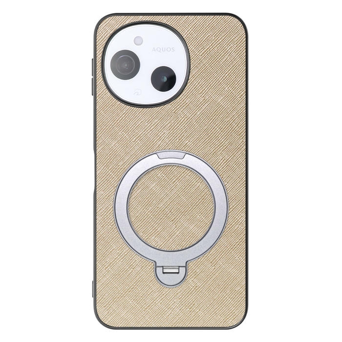 [ LOOF CASUAL MAG-RING Series ] AQUOS sense9 SH-53E SHG14 SH-M2 SH-53F SH-M33 スマホケース 背面 ケース カバー ハードケース マグネット内蔵の薄型多機能リング付 スタンド [ AQUOS sense9 / sense10 ]
