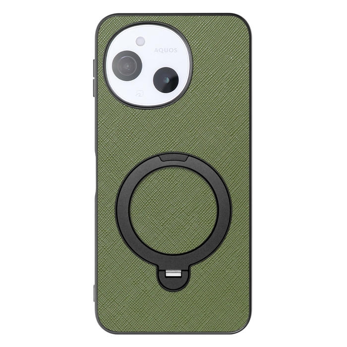 [ LOOF CASUAL MAG-RING Series ] AQUOS sense9 SH-53E SHG14 SH-M2 SH-53F SH-M33 スマホケース 背面 ケース カバー ハードケース マグネット内蔵の薄型多機能リング付 スタンド [ AQUOS sense9 / sense10 ]