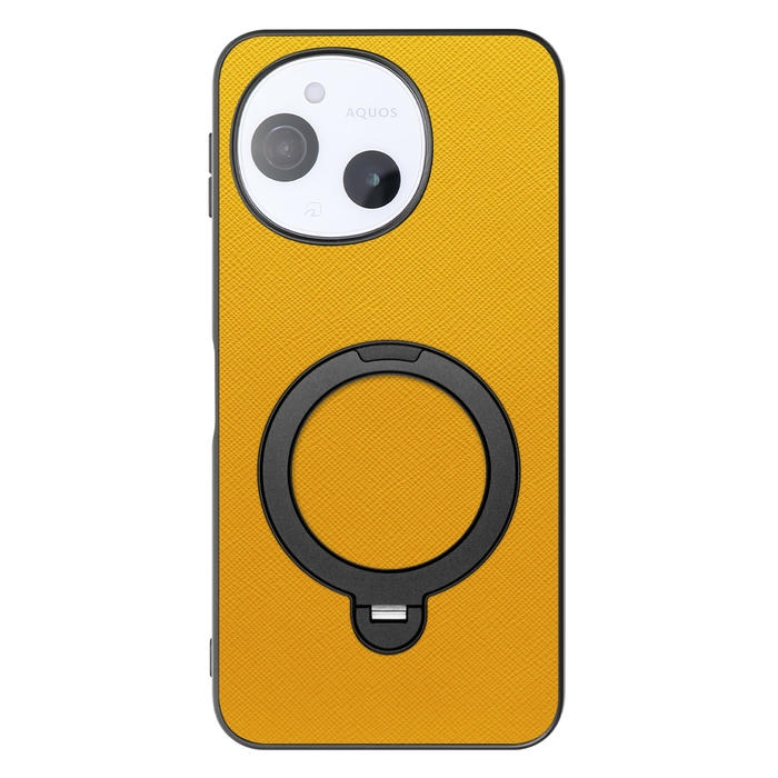 [ LOOF CASUAL MAG-RING Series ] AQUOS sense9 SH-53E SHG14 SH-M2 SH-53F SH-M33 スマホケース 背面 ケース カバー ハードケース マグネット内蔵の薄型多機能リング付 スタンド [ AQUOS sense9 / sense10 ]