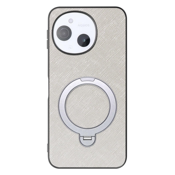[ LOOF CASUAL MAG-RING Series ] AQUOS sense9 SH-53E SHG14 SH-M2 SH-53F SH-M33 スマホケース 背面 ケース カバー ハードケース マグネット内蔵の薄型多機能リング付 スタンド [ AQUOS sense9 / sense10 ]