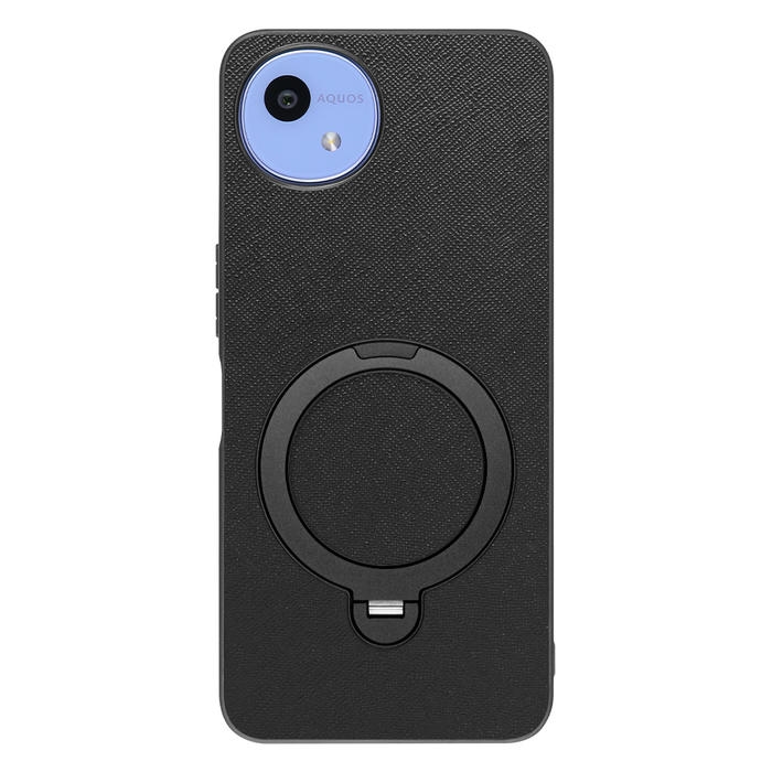 [ LOOF CASUAL MAG-RING Series ] AQUOS wish5 アクオス SH-52F スマホケース 背面 ケース カバー ハードケース マグネット内蔵の薄型多機能リング付 スタンド [ AQUOS wish5 ]