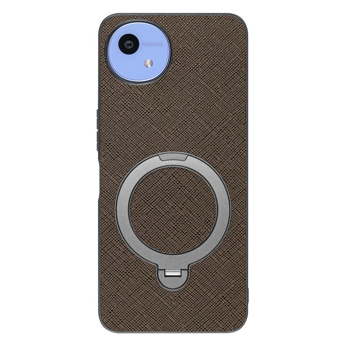 [ LOOF CASUAL MAG-RING Series ] AQUOS wish5 アクオス SH-52F スマホケース 背面 ケース カバー ハードケース マグネット内蔵の薄型多機能リング付 スタンド [ AQUOS wish5 ]