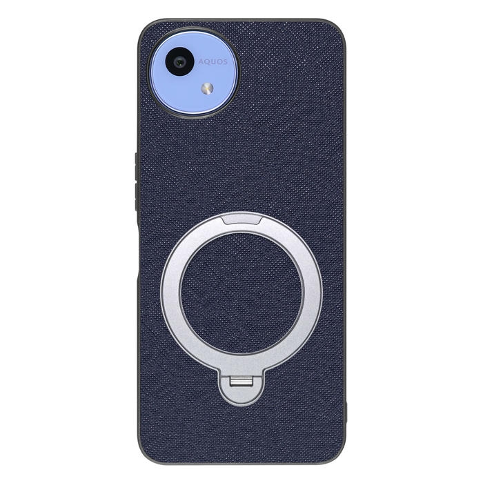 [ LOOF CASUAL MAG-RING Series ] AQUOS wish5 アクオス SH-52F スマホケース 背面 ケース カバー ハードケース マグネット内蔵の薄型多機能リング付 スタンド [ AQUOS wish5 ]