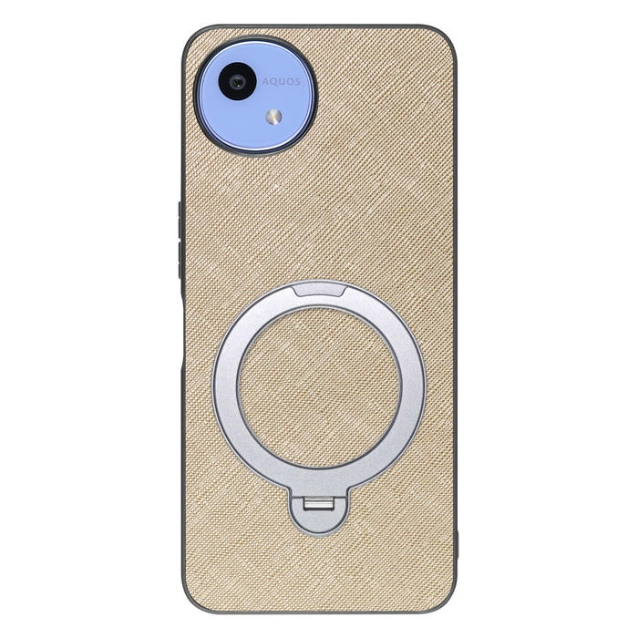 [ LOOF CASUAL MAG-RING Series ] AQUOS wish5 アクオス SH-52F スマホケース 背面 ケース カバー ハードケース マグネット内蔵の薄型多機能リング付 スタンド [ AQUOS wish5 ]