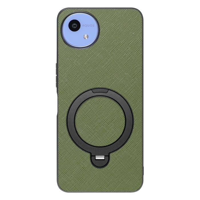 [ LOOF CASUAL MAG-RING Series ] AQUOS wish5 アクオス SH-52F スマホケース 背面 ケース カバー ハードケース マグネット内蔵の薄型多機能リング付 スタンド [ AQUOS wish5 ]