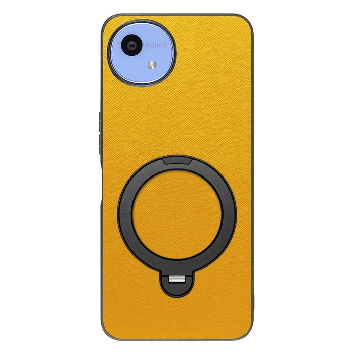 [ LOOF CASUAL MAG-RING Series ] AQUOS wish5 アクオス SH-52F スマホケース 背面 ケース カバー ハードケース マグネット内蔵の薄型多機能リング付 スタンド [ AQUOS wish5 ]