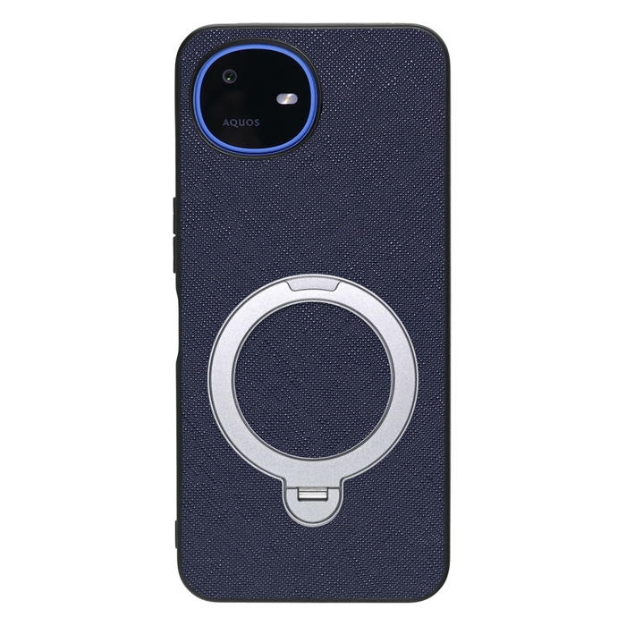 [ LOOF CASUAL MAG-RING Series ] AQUOS wish6 SH-M36 スマホケース 背面 ケース カバー ハードケース マグネット内蔵の薄型多機能リング付 スタンド [ AQUOS wish6 ]