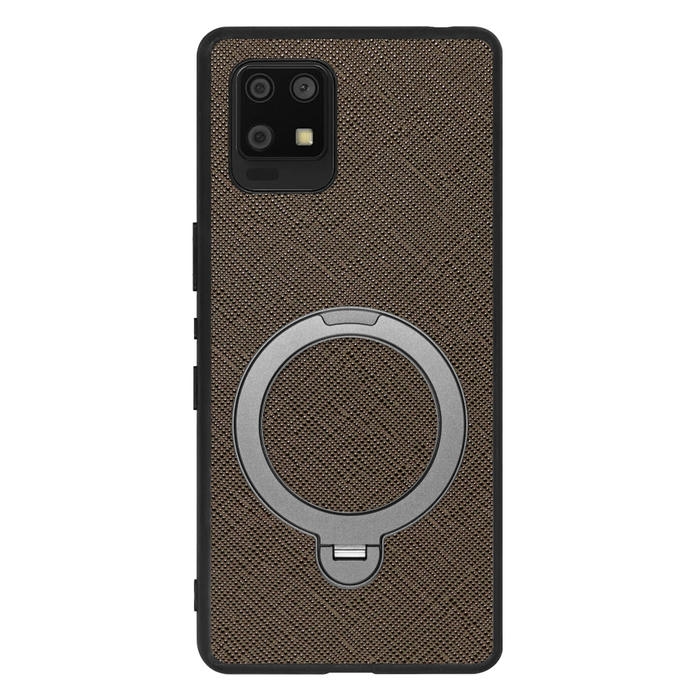 [ LOOF CASUAL MAG-RING Series ] AQUOS zero6 SHG04 zero 6 スマホケース 背面 ケース カバー ハードケース マグネット内蔵の薄型多機能リング付 スタンド [ AQUOS zero6 ]
