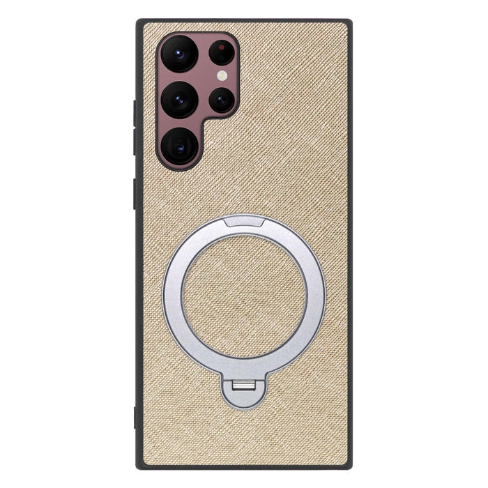[ LOOF CASUAL MAG-RING Series ] Galaxy S22 Ultra SC-52C / SCG14 s22ultra スマホケース 背面 ケース カバー ハードケース マグネット内蔵の薄型多機能リング付 スタンド [ Galaxy S22 Ultra ]
