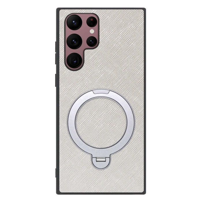 [ LOOF CASUAL MAG-RING Series ] Galaxy S22 Ultra SC-52C / SCG14 s22ultra スマホケース 背面 ケース カバー ハードケース マグネット内蔵の薄型多機能リング付 スタンド [ Galaxy S22 Ultra ]