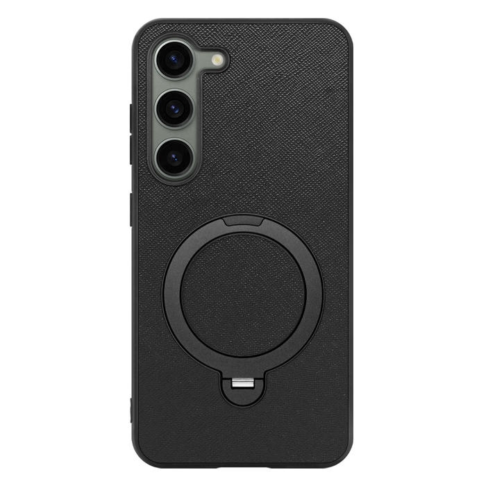 [ LOOF CASUAL MAG-RING Series ] Galaxy S23  スマホケース 背面 ケース カバー ハードケース マグネット内蔵の薄型多機能リング付 スタンド [ Galaxy S23 ]