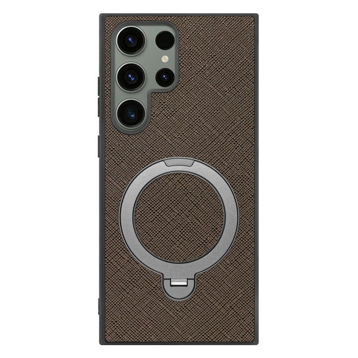 [ LOOF CASUAL MAG-RING Series ] Galaxy S23 Ultra s23ultra スマホケース 背面 ケース カバー ハードケース マグネット内蔵の薄型多機能リング付 スタンド [ Galaxy S23 Ultra ]