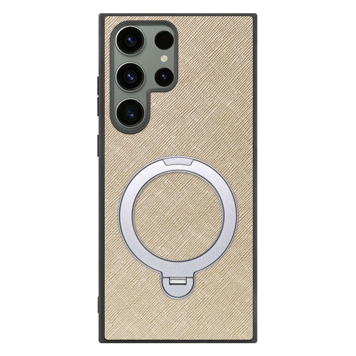 [ LOOF CASUAL MAG-RING Series ] Galaxy S23 Ultra s23ultra スマホケース 背面 ケース カバー ハードケース マグネット内蔵の薄型多機能リング付 スタンド [ Galaxy S23 Ultra ]