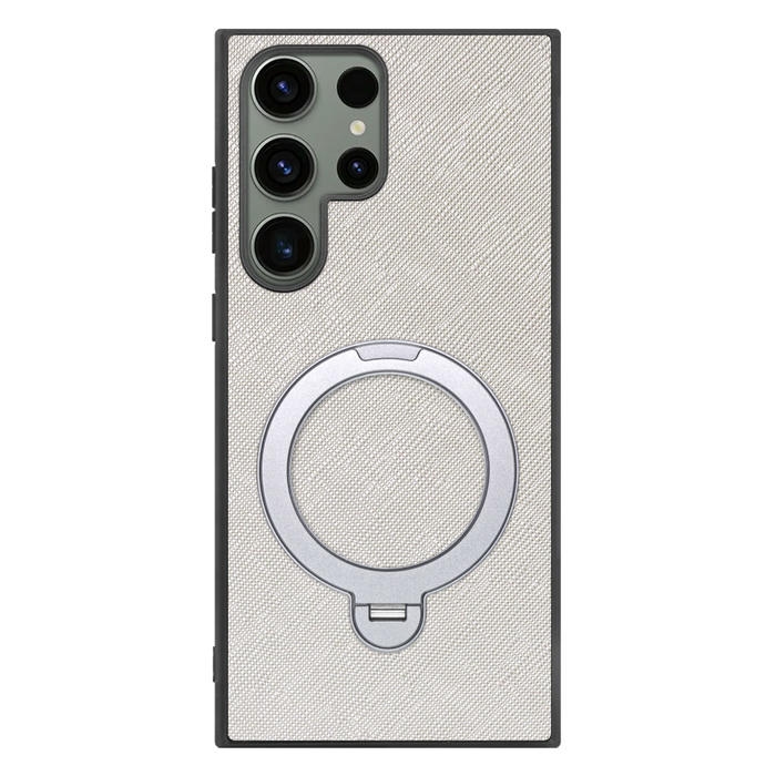 [ LOOF CASUAL MAG-RING Series ] Galaxy S23 Ultra s23ultra スマホケース 背面 ケース カバー ハードケース マグネット内蔵の薄型多機能リング付 スタンド [ Galaxy S23 Ultra ]