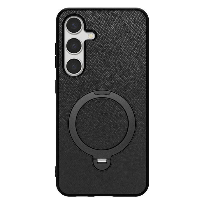 [ LOOF CASUAL MAG-RING Series ] Galaxy S24 s24 スマホケース 背面 ケース カバー ハードケース マグネット内蔵の薄型多機能リング付 スタンド [ Galaxy S24 ]