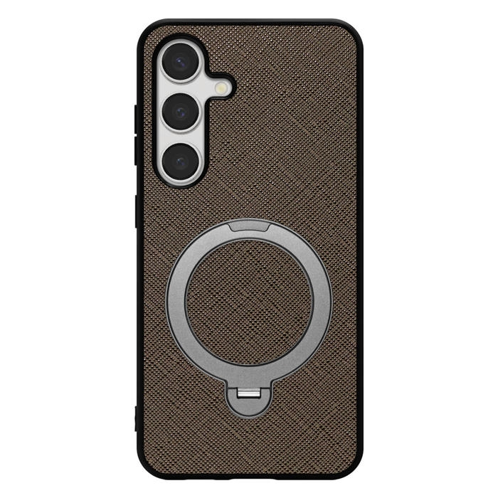 [ LOOF CASUAL MAG-RING Series ] Galaxy S24 s24 スマホケース 背面 ケース カバー ハードケース マグネット内蔵の薄型多機能リング付 スタンド [ Galaxy S24 ]