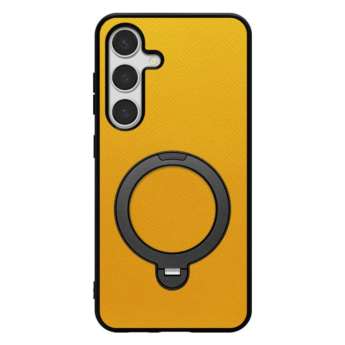 [ LOOF CASUAL MAG-RING Series ] Galaxy S24 s24 スマホケース 背面 ケース カバー ハードケース マグネット内蔵の薄型多機能リング付 スタンド [ Galaxy S24 ]
