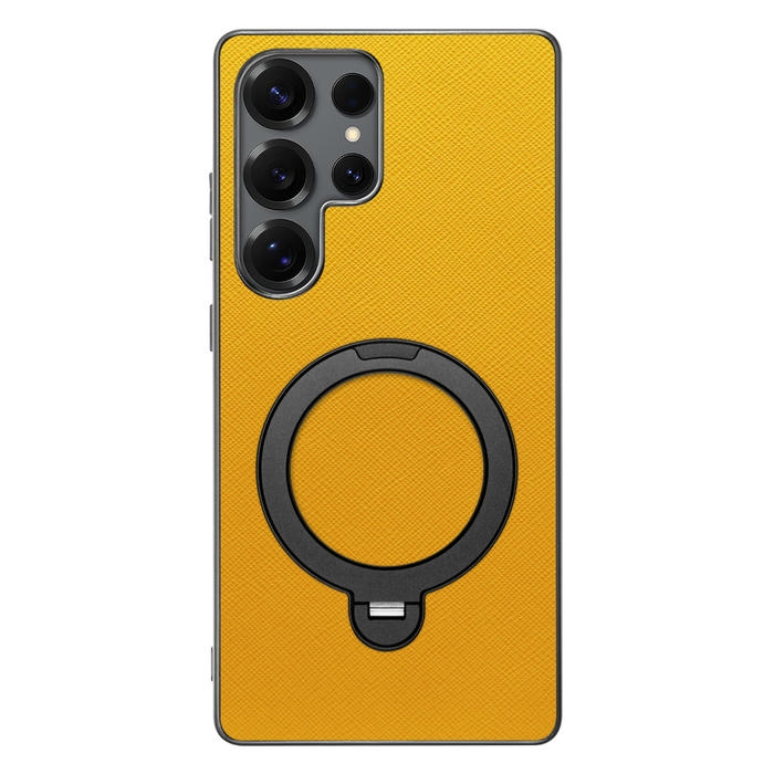 [ LOOF CASUAL MAG-RING Series ] Galaxy S25 Ultra SC-52F スマホケース 背面 ケース カバー ハードケース マグネット内蔵の薄型多機能リング付 スタンド [ Galaxy S25 Ultra ]