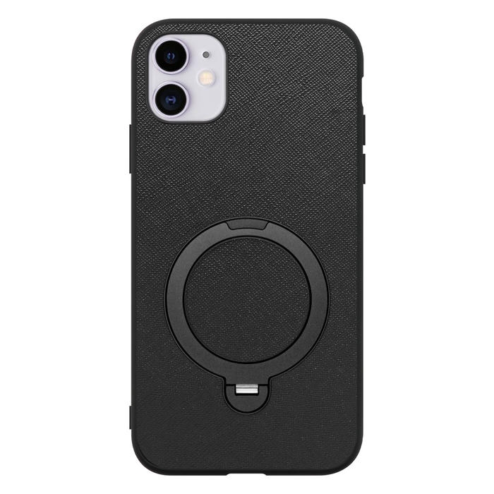 [ LOOF CASUAL MAG-RING Series ] iPhone 11 iPhone11 スマホケース 背面 ケース カバー ハードケース マグネット内蔵の薄型多機能リング付 スタンド [ iPhone 11 ]