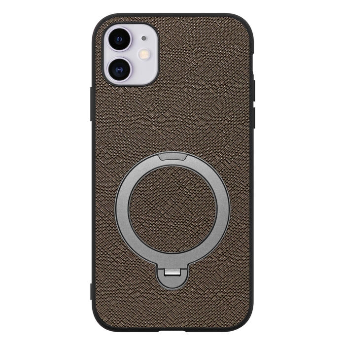 [ LOOF CASUAL MAG-RING Series ] iPhone 11 iPhone11 スマホケース 背面 ケース カバー ハードケース マグネット内蔵の薄型多機能リング付 スタンド [ iPhone 11 ]