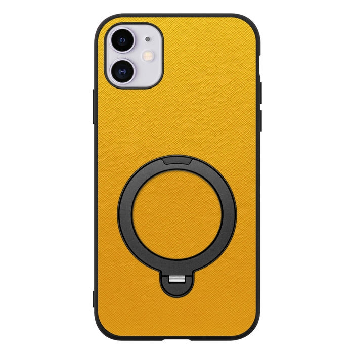 [ LOOF CASUAL MAG-RING Series ] iPhone 11 iPhone11 スマホケース 背面 ケース カバー ハードケース マグネット内蔵の薄型多機能リング付 スタンド [ iPhone 11 ]