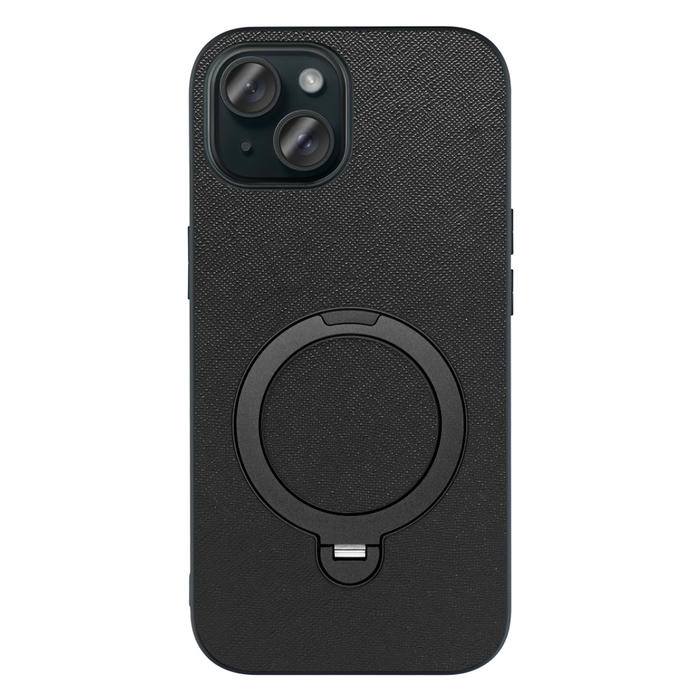 [ LOOF CASUAL MAG-RING Series ] iPhone 15 iPhone15 アイフォン15 iPhone 15 アイフォン 15 スマホケース 背面 ケース カバー ハードケース マグネット内蔵の薄型多機能リング付 スタンド [ iPhone 15 ]
