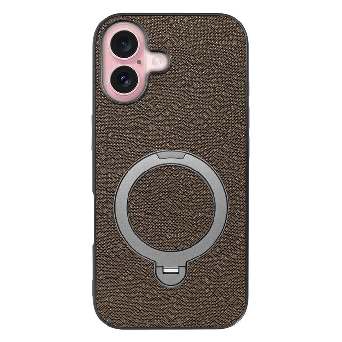 [ LOOF CASUAL MAG-RING Series ] iPhone 16 iPhone16 アイフォン16 iPhone 16 アイフォン 16 スマホケース 背面 ケース カバー ハードケース マグネット内蔵の薄型多機能リング付 スタンド [ iPhone 16 ]