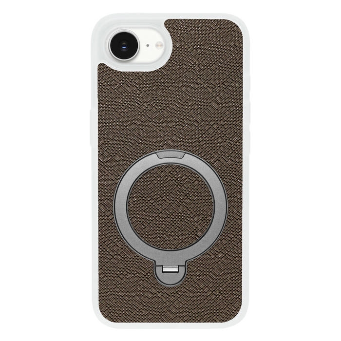 [ LOOF CASUAL MAG-RING Series ] iPhone 16e / 17e iPhone16e 17e アイフォン16イー 17イー iPhone 16E アイフォン 17E スマホケース 背面 ケース カバー ハードケース マグネット内蔵の薄型多機能リング付 スタンド [ iPhone 16e / 17e ] クリア仕様