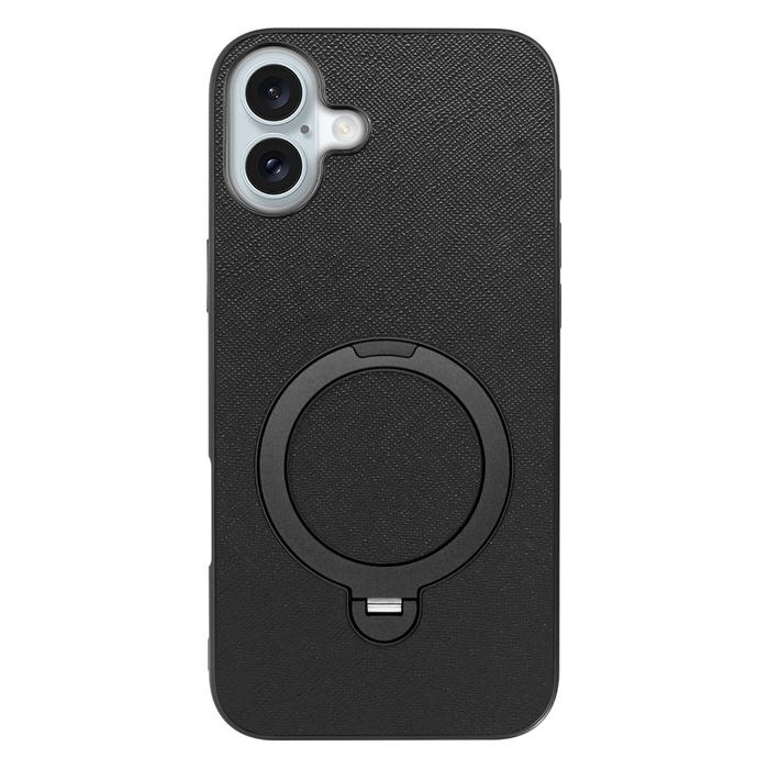 [ LOOF CASUAL MAG-RING Series ] iPhone 16 Plus iPhone16 Plus アイフォン16 プラス  スマホケース 背面 ケース カバー ハードケース マグネット内蔵の薄型多機能リング付 スタンド [ iPhone 16 Plus ]