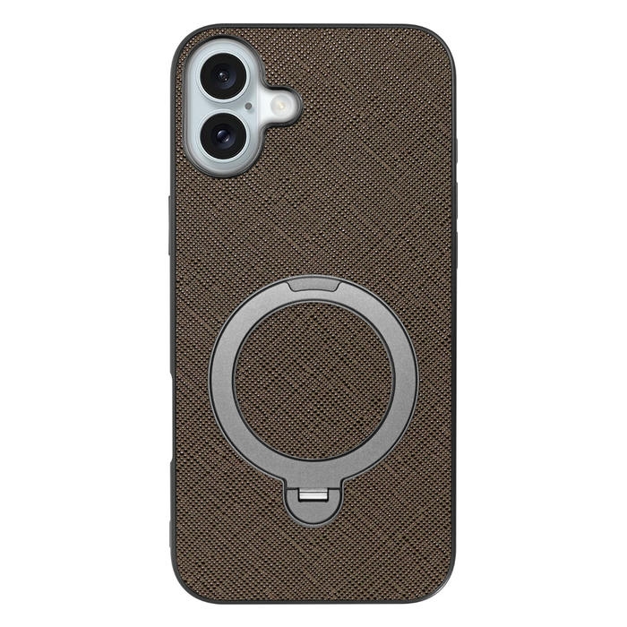 [ LOOF CASUAL MAG-RING Series ] iPhone 16 Plus iPhone16 Plus アイフォン16 プラス  スマホケース 背面 ケース カバー ハードケース マグネット内蔵の薄型多機能リング付 スタンド [ iPhone 16 Plus ]
