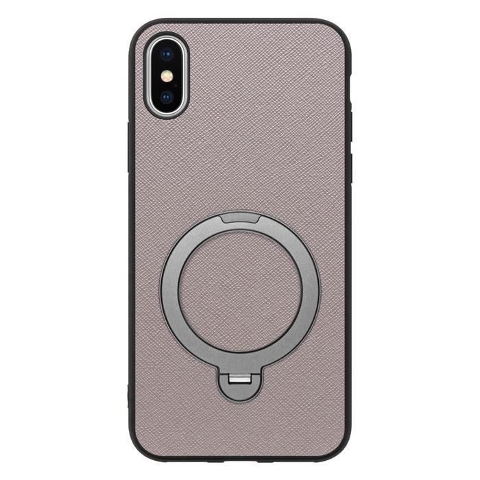 [ LOOF CASUAL MAG-RING Series ] iPhone X / XS iPhonex iPhonexs スマホケース 背面 ケース カバー ハードケース マグネット内蔵の薄型多機能リング付 スタンド [ iPhone X / XS ]