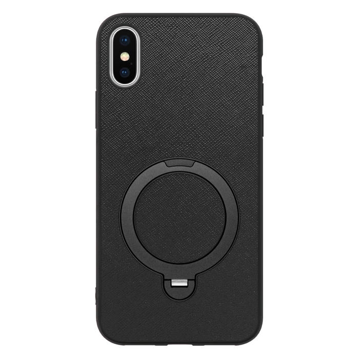 [ LOOF CASUAL MAG-RING Series ] iPhone X / XS iPhonex iPhonexs スマホケース 背面 ケース カバー ハードケース マグネット内蔵の薄型多機能リング付 スタンド [ iPhone X / XS ]