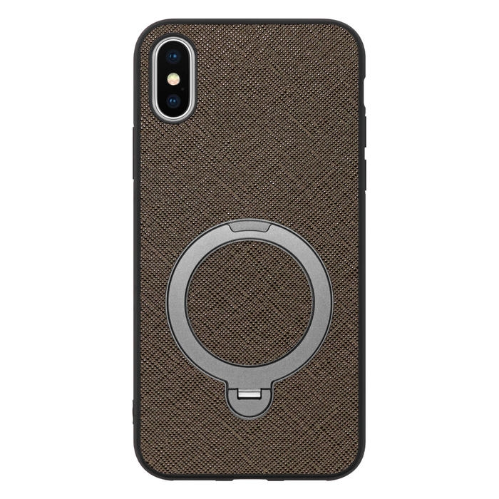 [ LOOF CASUAL MAG-RING Series ] iPhone X / XS iPhonex iPhonexs スマホケース 背面 ケース カバー ハードケース マグネット内蔵の薄型多機能リング付 スタンド [ iPhone X / XS ]