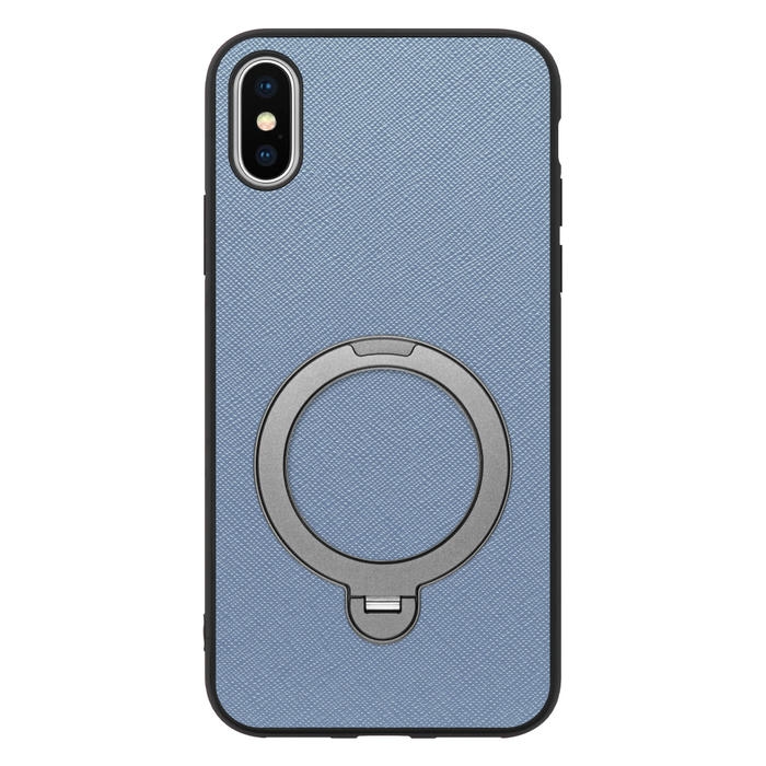 [ LOOF CASUAL MAG-RING Series ] iPhone X / XS iPhonex iPhonexs スマホケース 背面 ケース カバー ハードケース マグネット内蔵の薄型多機能リング付 スタンド [ iPhone X / XS ]