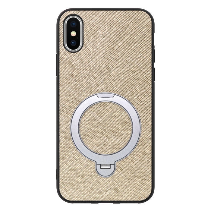 [ LOOF CASUAL MAG-RING Series ] iPhone X / XS iPhonex iPhonexs スマホケース 背面 ケース カバー ハードケース マグネット内蔵の薄型多機能リング付 スタンド [ iPhone X / XS ]